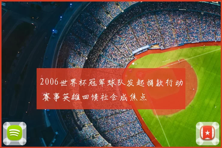 2006世界杯冠军球队发起捐款行动 赛事英雄回馈社会成焦点